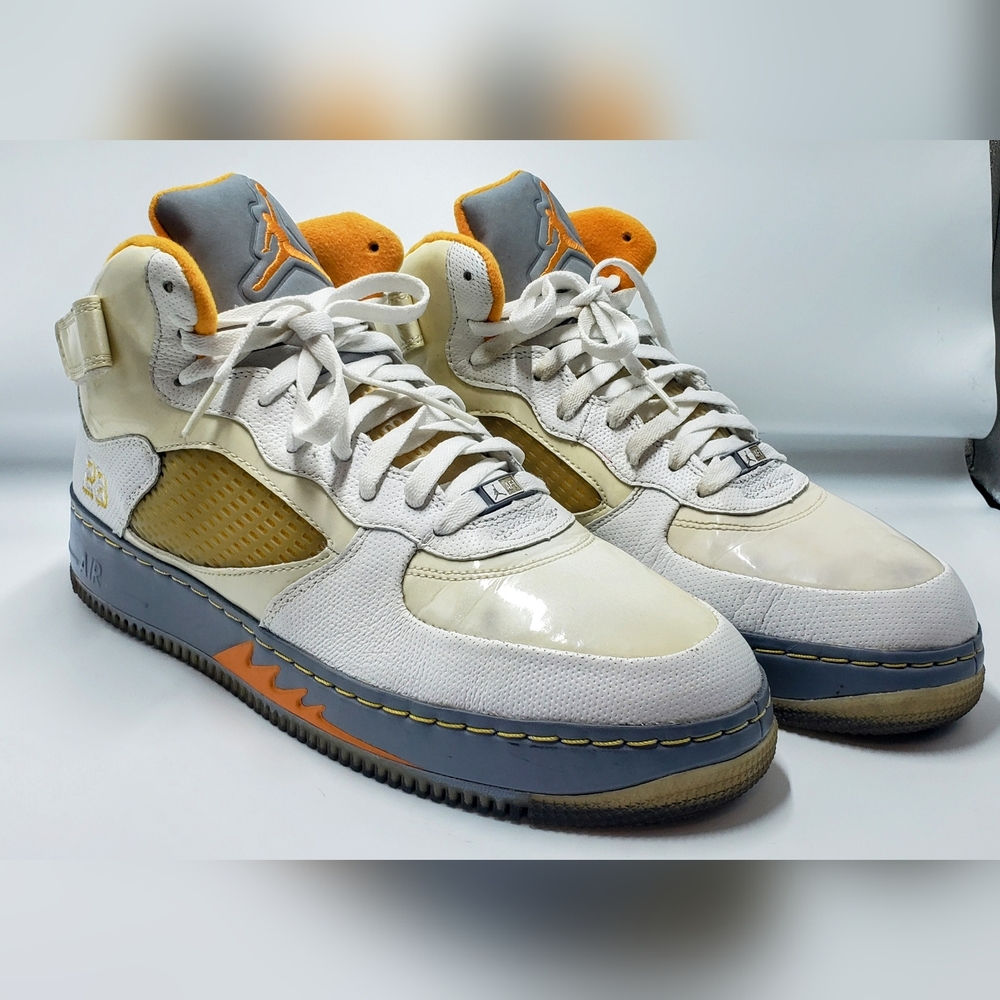 Air Jordan Fusion 5 White Orange 2006 Vintage